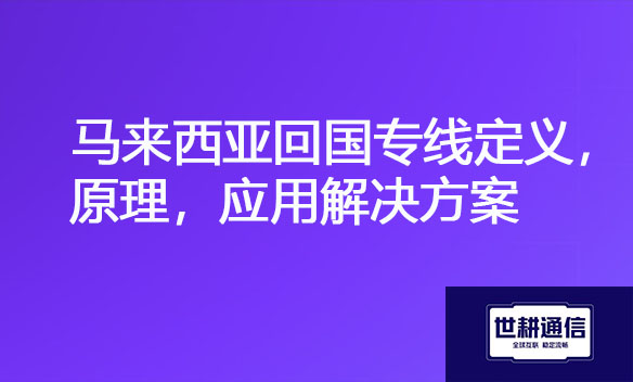 马来西亚回国专线定义，原理，应用解决方案.jpg