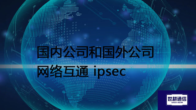 国内公司和国外公司网络互通 ipsec  ？？？解决方案//世耕通信全球办公专网专线
