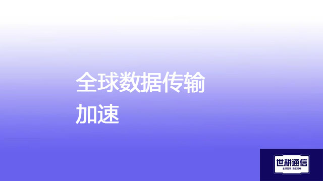 全球数据传输加速  ？？？解决方案//世耕通信全球办公专网专线