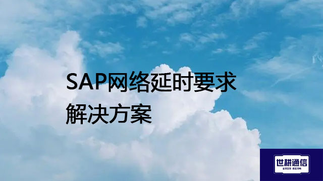 SAP网络延时要求---解决方案//世耕通信全球办公专网专线