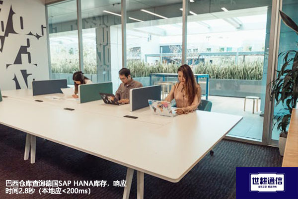 巴西仓库查询德国SAP HANA库存，响应时间2.8秒--解决方案//世耕通信全球办公专网专线
