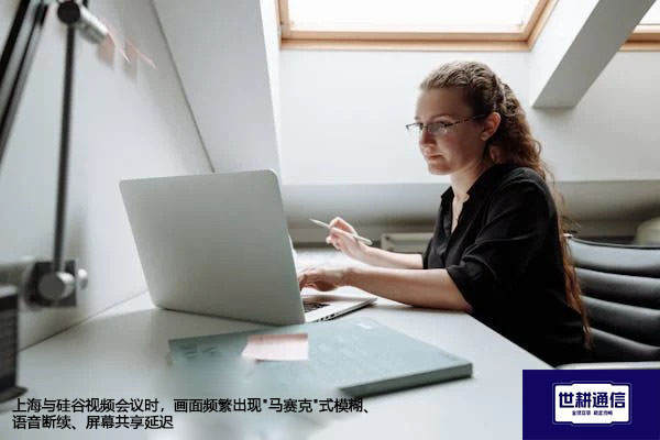 上海与硅谷视频会议时，画面频繁出现"马赛克"式模糊、语音断续、屏幕共享延迟---解决方案//世耕通信全球Zoom视频会议专网专线