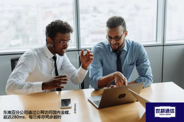 东南亚分公司通过公网访问国内金蝶，延迟280ms，每日库存同步超时--解决方案//世耕通信全球ERP、OA办公专网专线