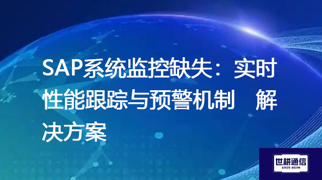 SAP系统监控缺失：实时性能跟踪与预警机制--解决方案//世耕通信全球办公专网专线
