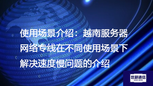 使用场景介绍：越南服务器网络专线在不同使用场景下解决速度慢问题的介绍--解决方案//世耕通信全球办公专网专线