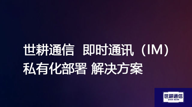 不仅仅是聊天：私有化IM如何成为承载企业核心业务的协同平台--解决方案//世耕通信即时通讯（IM）私有化部署